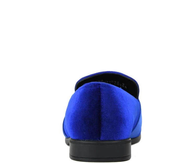 Amali Knight Regal Velvet Loafers For Men Royal Blue Velvet - Image 3