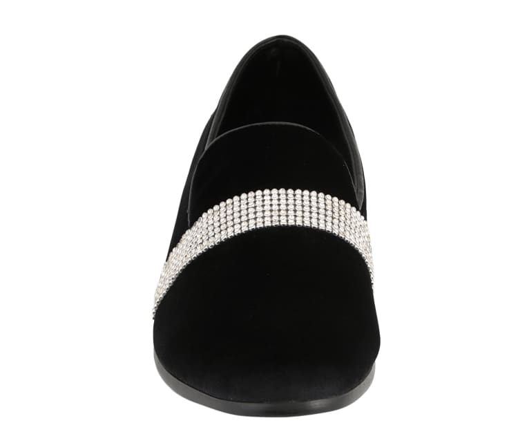 Amali Monarch Regal Noir Velvet Loafers Men’s Black Velvet - Image 4
