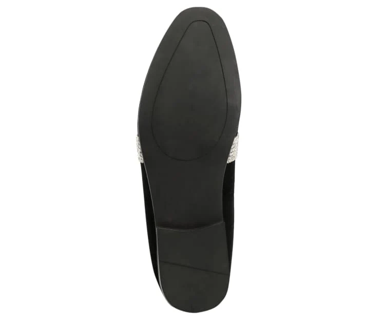 Amali Monarch Regal Noir Velvet Loafers Men’s Black Velvet - Image 6