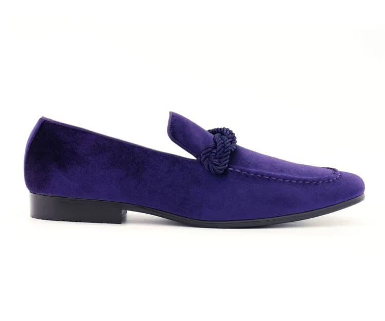 Amali Ornate Velvet Smoking Slippers For Men Black Velvet - Image 2