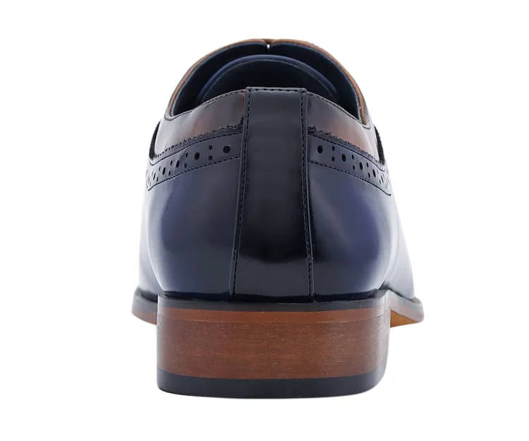 Amali Piedmont Men’s Cap Toe Oxford Black Leather Shoes - Image 11