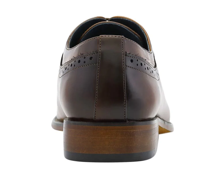Amali Piedmont Men’s Cap Toe Oxford Black Leather Shoes - Image 5