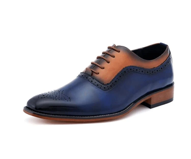 Amali Piedmont Men’s Cap Toe Oxford Black Leather Shoes - Image 8