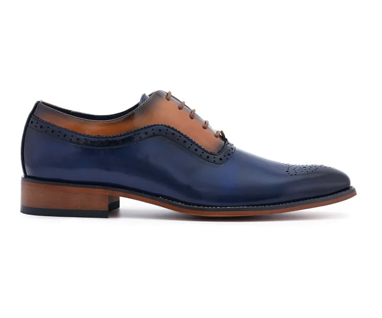 Amali Piedmont Men’s Cap Toe Oxford Black Leather Shoes - Image 9