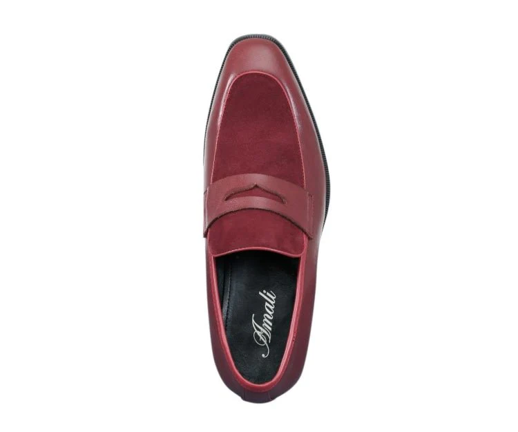 Amali Rian Red Luxe Loafers Men’s Leather - Image 3