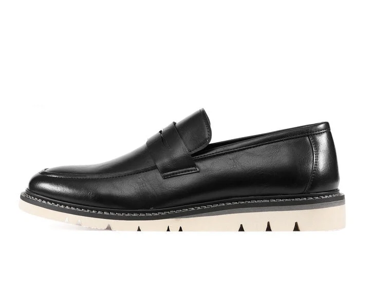 Amali Shoes Hugh Classic Black Penny Loafer Men’s Man Made - Image 2
