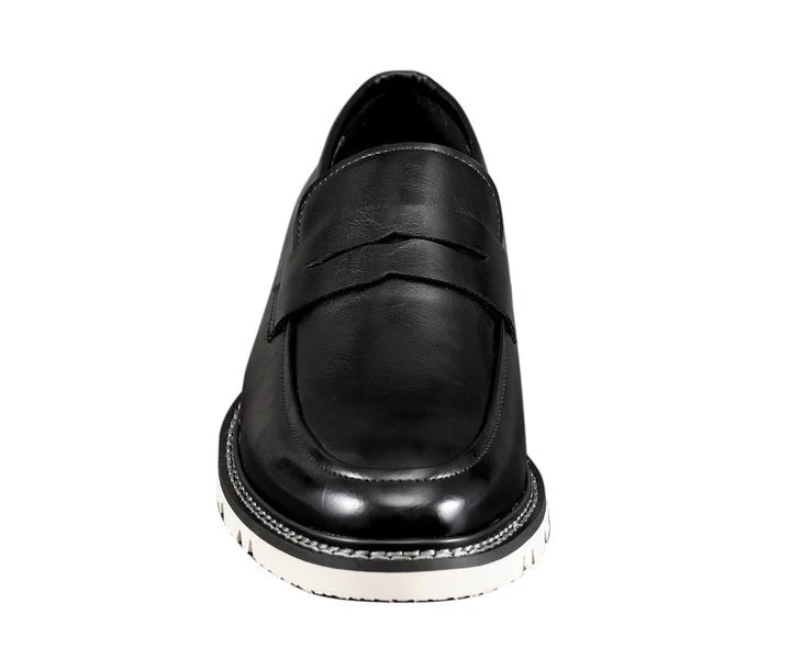 Amali Shoes Hugh Classic Black Penny Loafer Men’s Man Made - Image 4