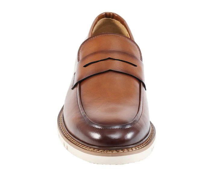 Amali Shoes Hugh Men’s Cognac Penny Loafers Man Made - Image 4