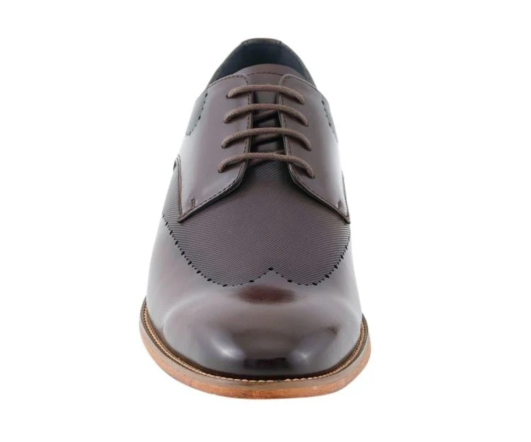 Amali Shoes Luke Wingtip Derby Men’s Brown Leather - Image 4