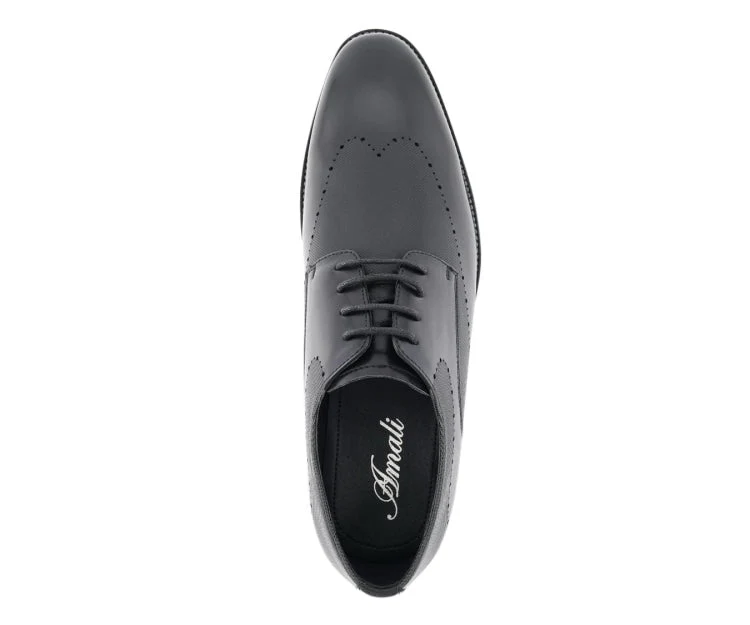 Amali Shoes Luke Wingtip Dress Shoes Men’s Leather Black - Image 3