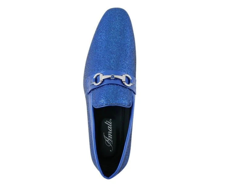 Amali Sutton Luxe Blue Glitter Loafers Men’s Glitter Upper - Image 3
