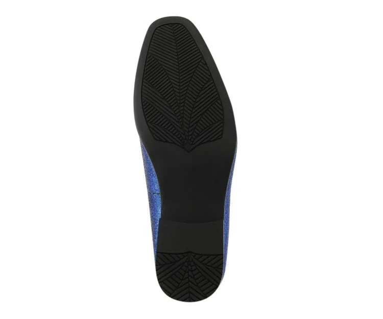 Amali Sutton Luxe Blue Glitter Loafers Men’s Glitter Upper - Image 6