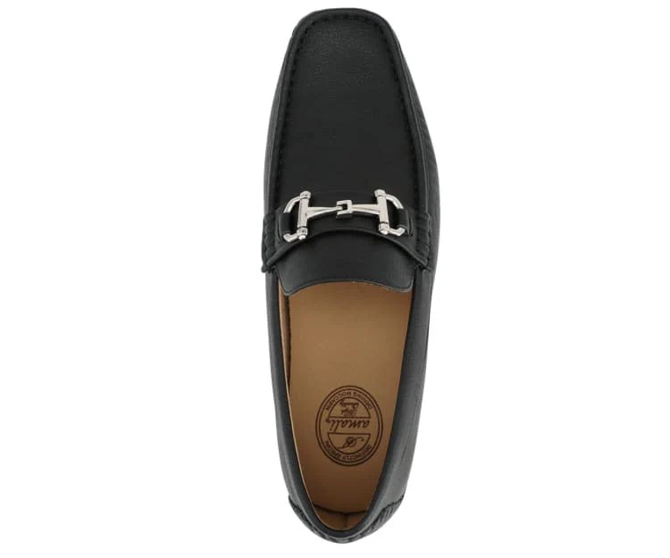 Amali Trentino Black Men's Slip On Loafers Leather - Image 3