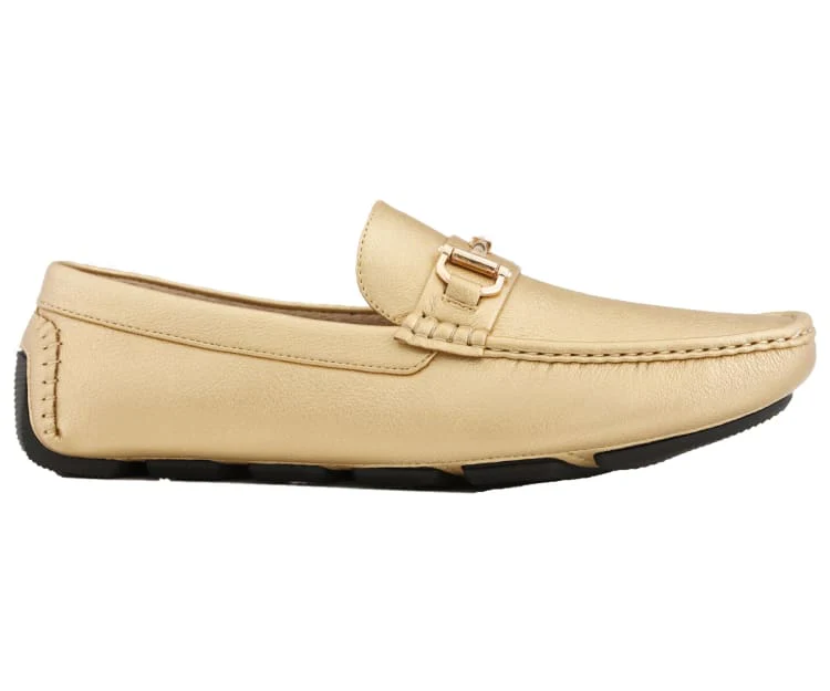 Amali Trentino Gold Men’s Casual Moccasins Gold Slip On - Image 2