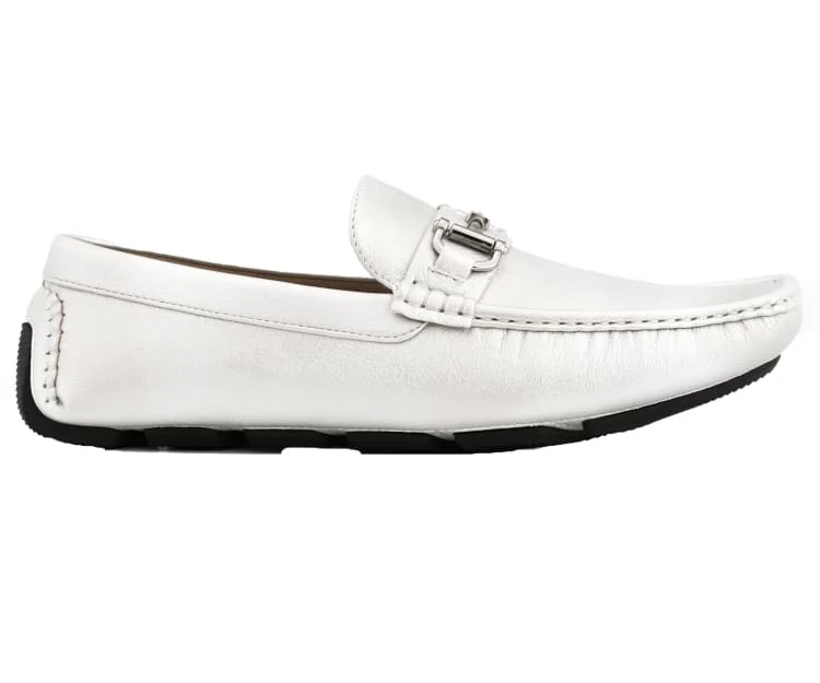 Amali Trentino Luxe Silver Loafers Men’s Casual Moccasins - Image 2