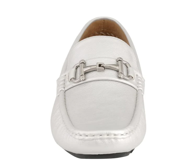 Amali Trentino Luxe Silver Loafers Men’s Casual Moccasins - Image 4