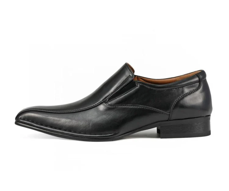 Amali Victor Luxe Moc Toe Loafers Men’s Leather Black - Image 2