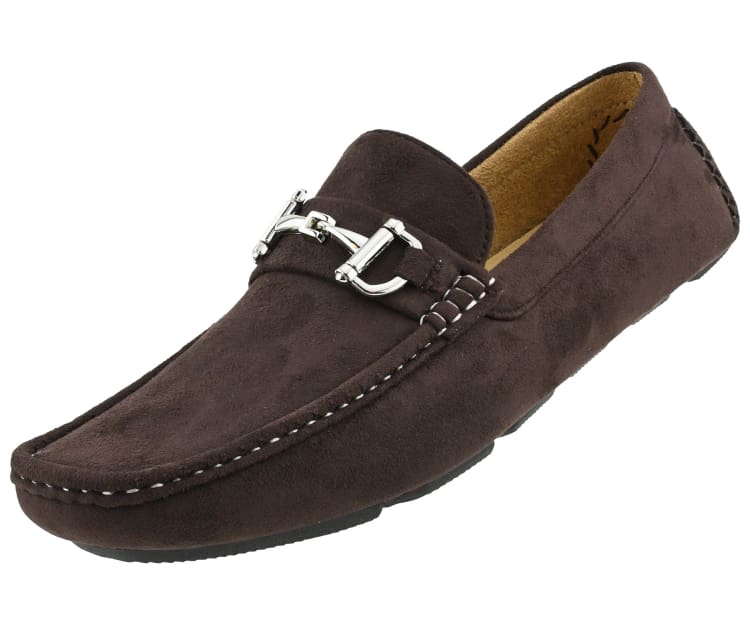 Amali Walken 2 Men’s Brown Suede Driving Shoes - Image 2