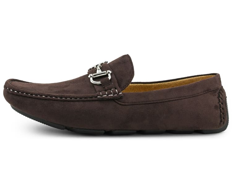 Amali Walken 2 Men’s Brown Suede Driving Shoes - Image 3