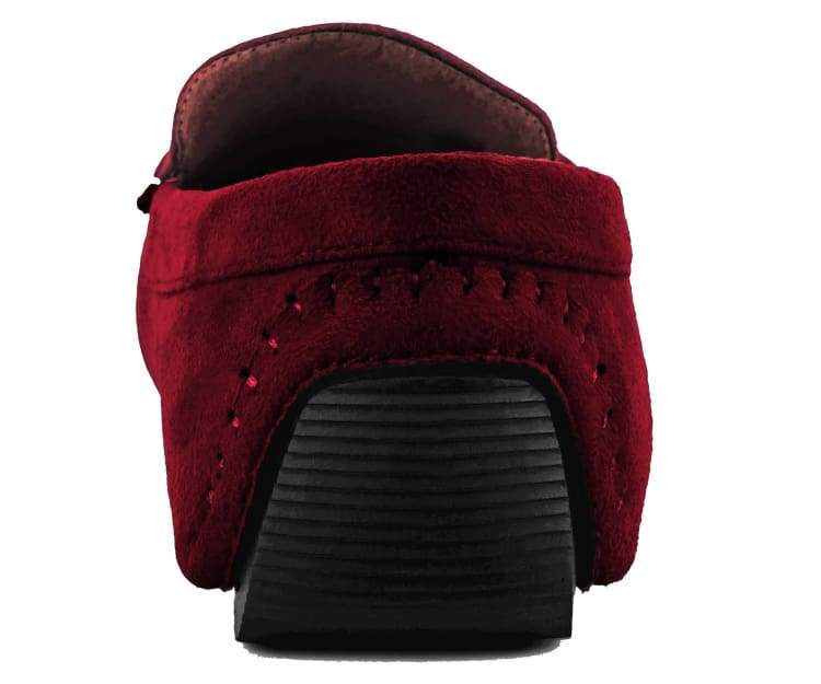 Amali Walken 2 Men’s Burgundy Suede Driving Shoes - Image 5