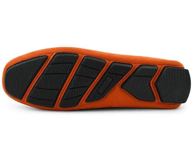 Amali Walken 2 Men’s Orange Suede Driving Shoes - Image 6