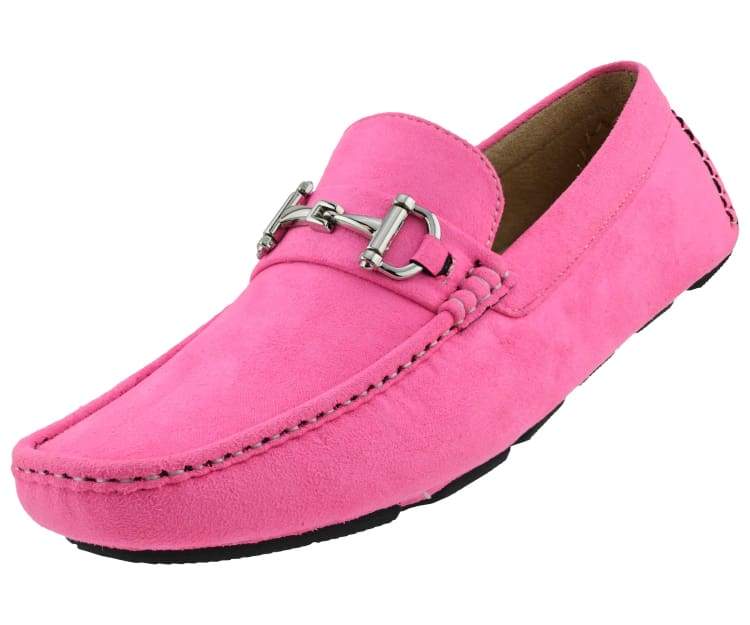 Amali Walken 2 Men's Pink Suede Driving Shoes - Image 2
