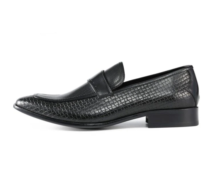 Amali Wren Elegant Dress Loafers Men’s Leather Black - Image 3