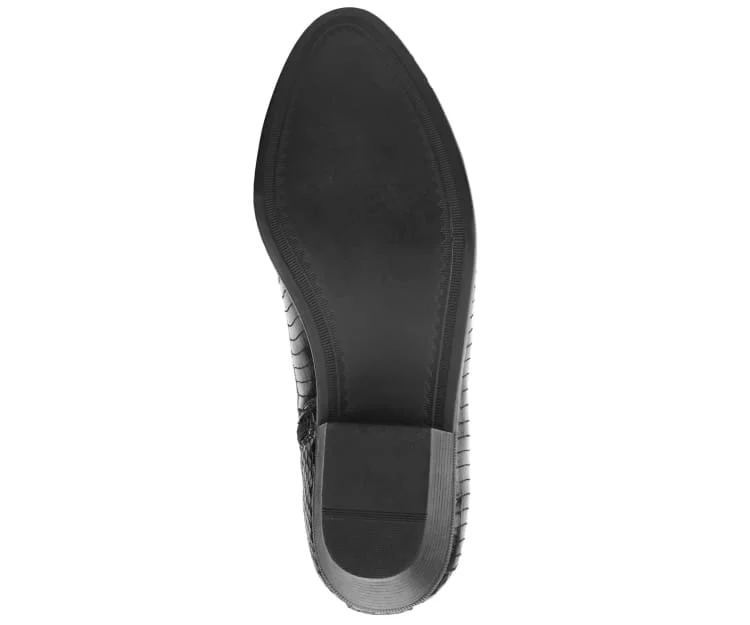 Bolano Adder Men's Exotic Snake Black Leather Ankle Boots - Image 6