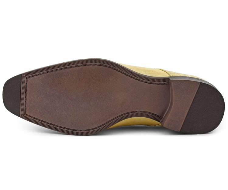 Bolano Bandit Men's Oxford Beige Croc Dress Shoes - Image 6