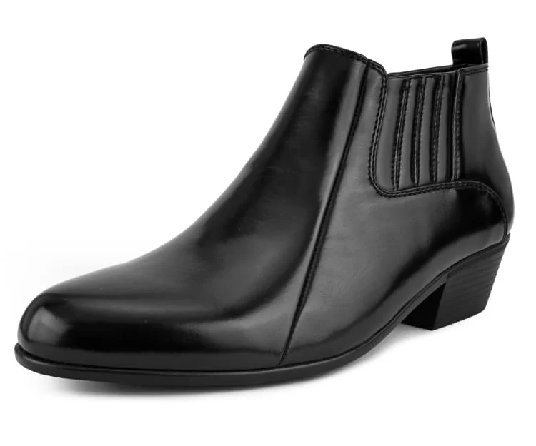 Bolano Bota Western Men's Black Leather Dress Boots