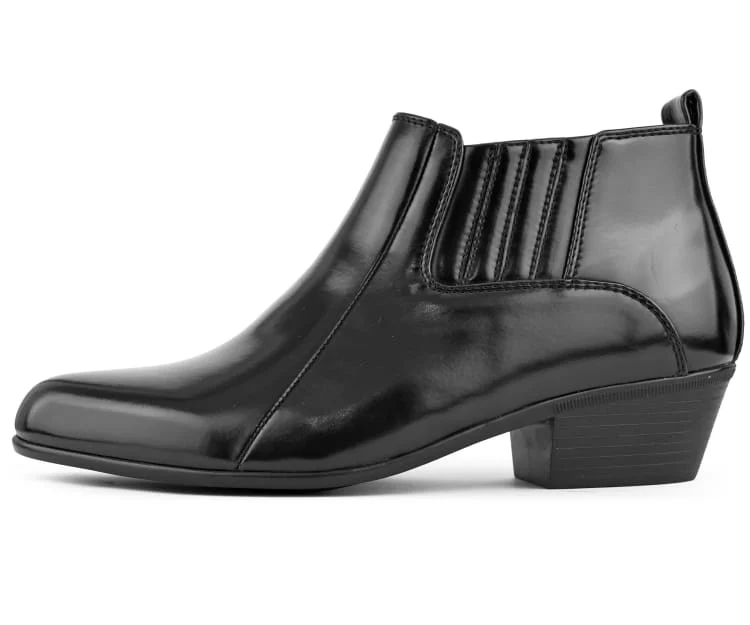 Bolano Bota Western Men's Black Leather Dress Boots - Image 2