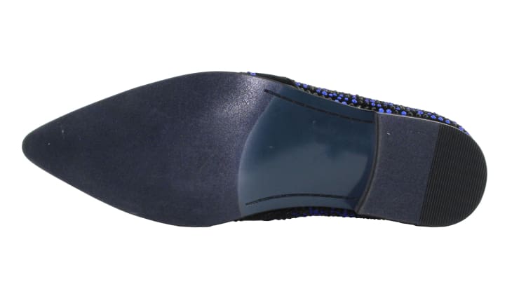 Bolano Desta Men's Rhinestone Loafer Black/Royal Blue - Image 6