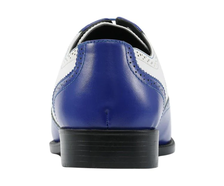 Bolano Elwyn Men’s Royal Blue Leather Derby Oxford Shoes – Bold Modern Craft with Sleek Dress Elegance - Image 5