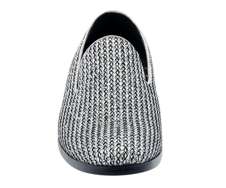 Bolano Emelio Silver Glitter Encrusted Men's Formal Slip On Dress Shoe - Image 5
