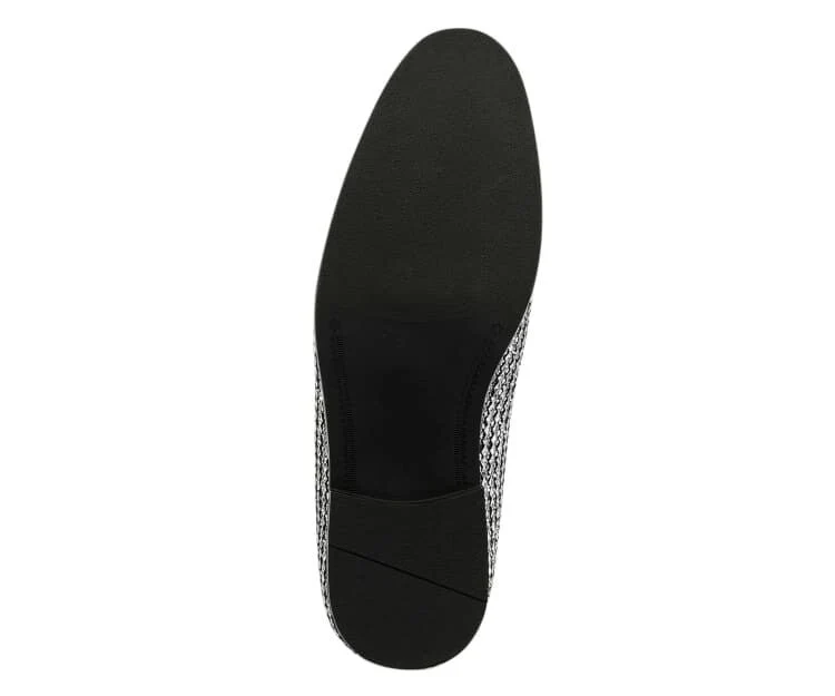Bolano Emelio Silver Glitter Encrusted Men's Formal Slip On Dress Shoe - Image 6