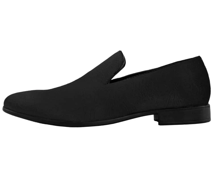 Bolano Jay Black Men's Velvet Smoking Slippers - Image 2
