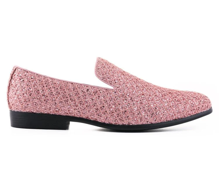 Bolano Sarlo Pink Glitter Tuxedo Slippers Women’s - Image 3