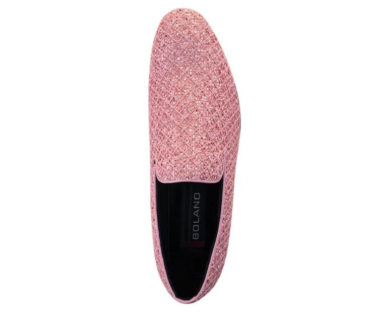 Bolano Sarlo Pink Glitter Tuxedo Slippers Women’s - Image 4