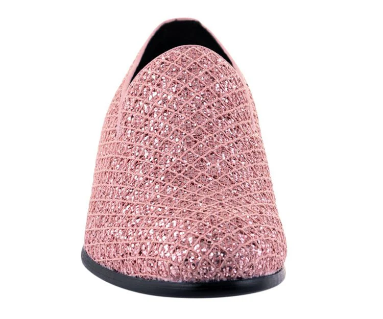 Bolano Sarlo Pink Glitter Tuxedo Slippers Women’s - Image 5