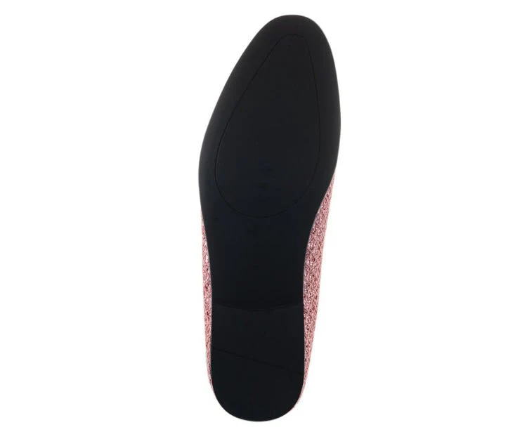 Bolano Sarlo Pink Glitter Tuxedo Slippers Women’s - Image 7