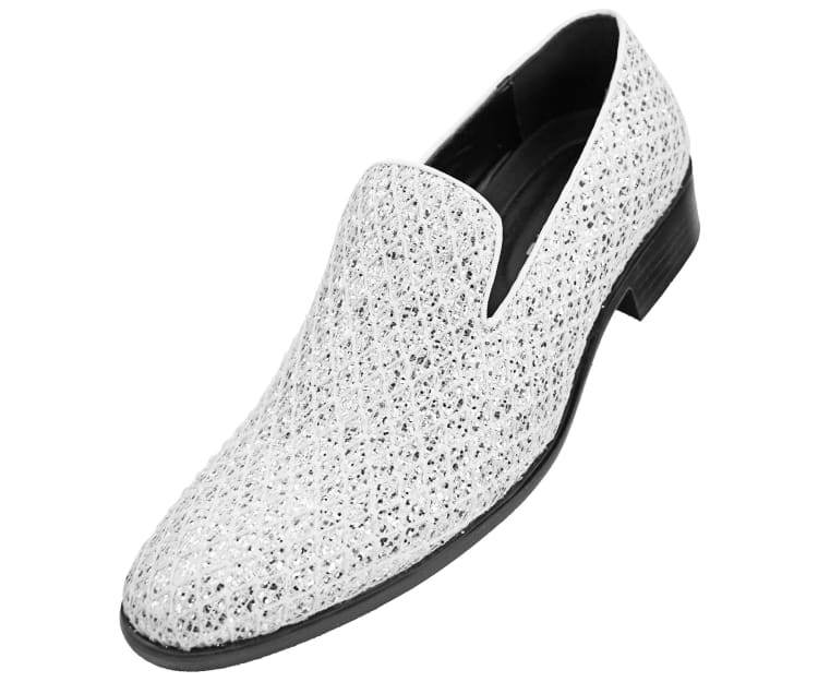 Bolano Sarlo White Men's Glitter Loafers - Image 2