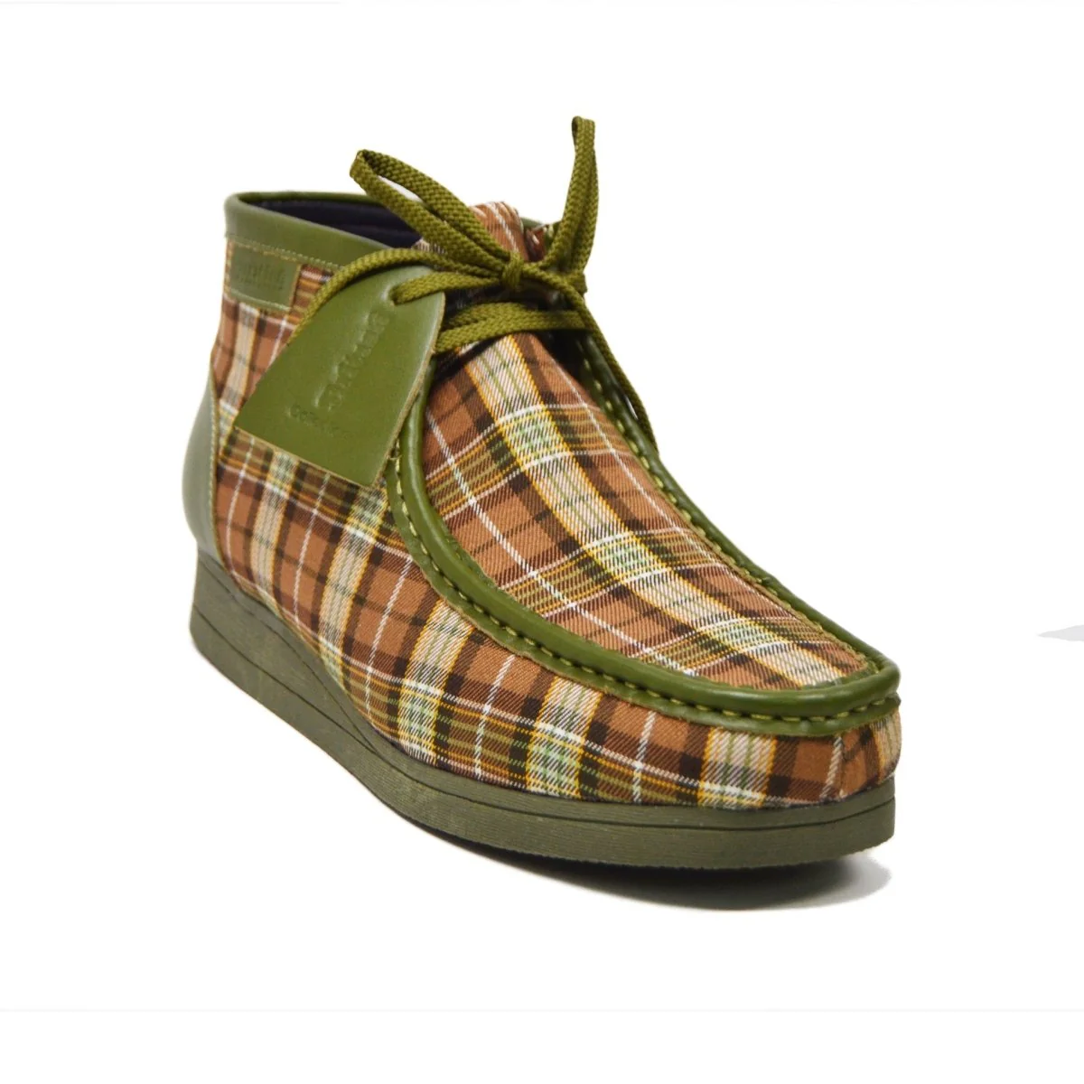 British Walkers New Castle – Multicolor Plaid Men’s Limited Edition Chukka Boot | Artistic Color-Block Design with Premium Luxe Detail