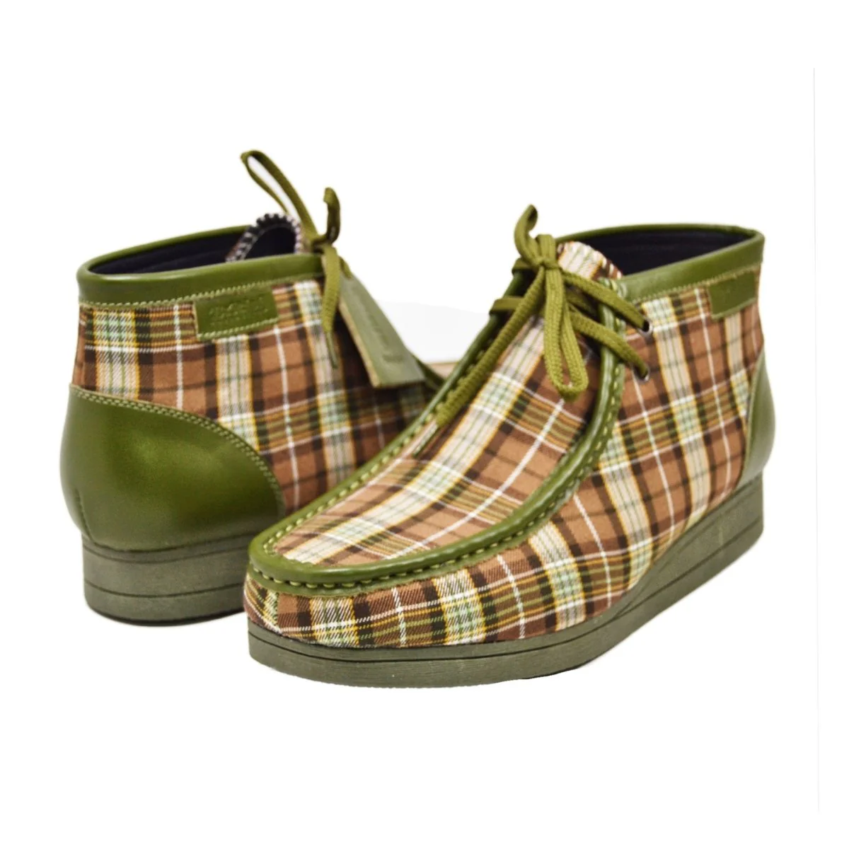British Walkers New Castle – Multicolor Plaid Men’s Limited Edition Chukka Boot | Artistic Color-Block Design with Premium Luxe Detail - Image 3