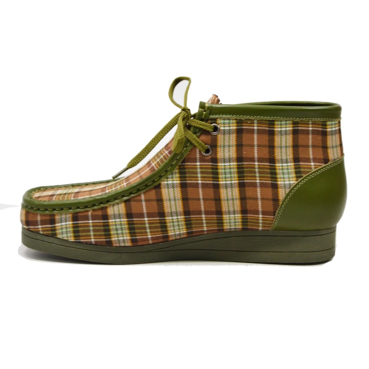 British Walkers New Castle – Multicolor Plaid Men’s Limited Edition Chukka Boot | Artistic Color-Block Design with Premium Luxe Detail - Image 4