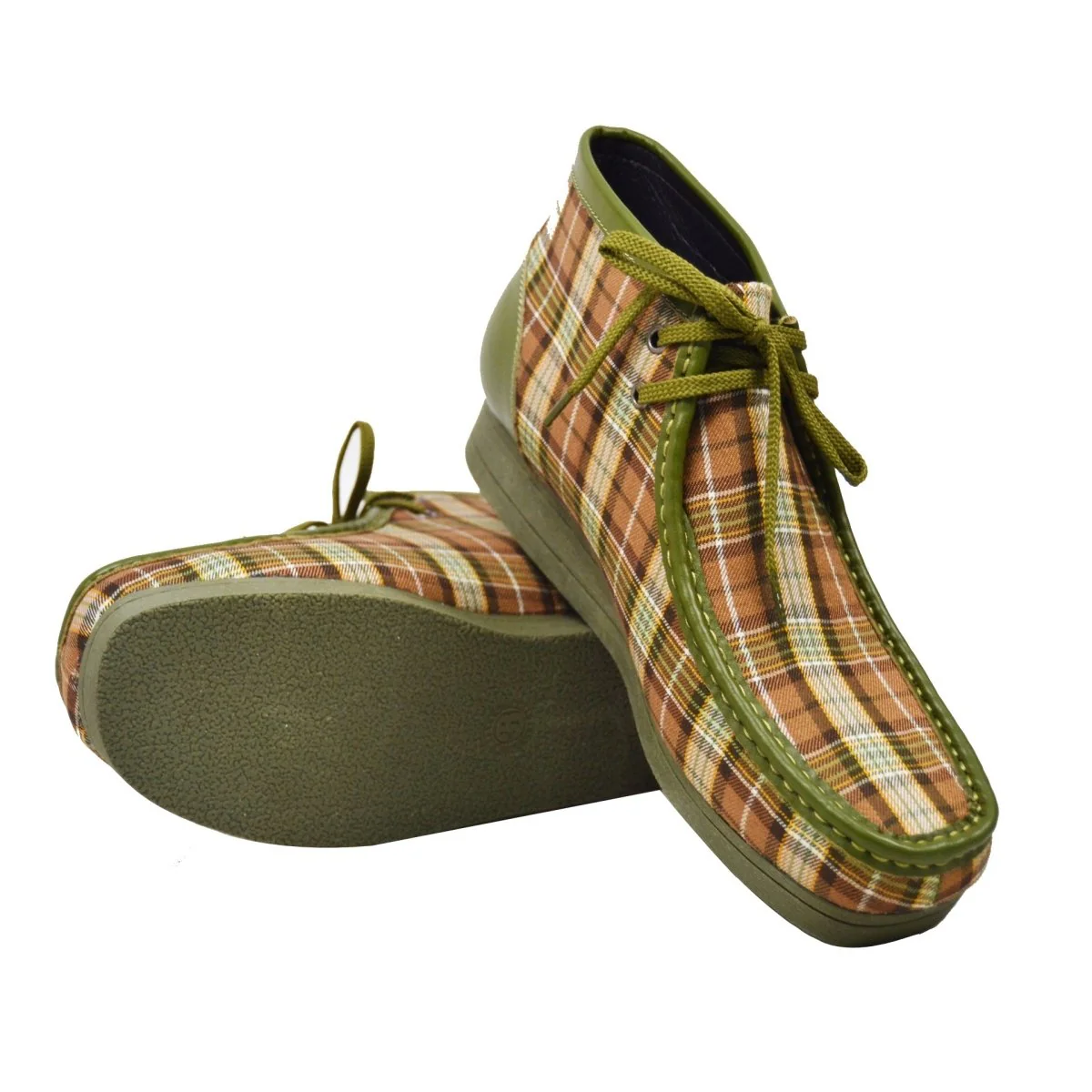 British Walkers New Castle – Multicolor Plaid Men’s Limited Edition Chukka Boot | Artistic Color-Block Design with Premium Luxe Detail - Image 5