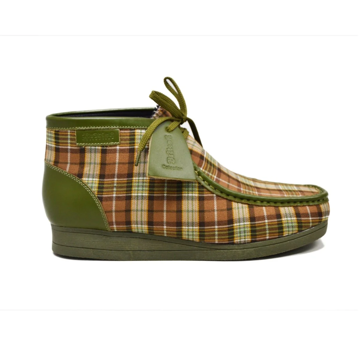 British Walkers New Castle – Multicolor Plaid Men’s Limited Edition Chukka Boot | Artistic Color-Block Design with Premium Luxe Detail - Image 6
