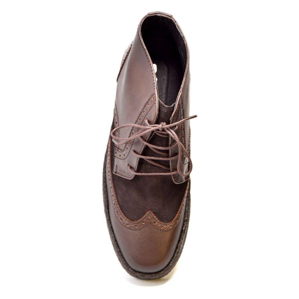 British Walkers Wingtips Limited Edition Men's Black Leather and Suede Chukka Boots - Image 5