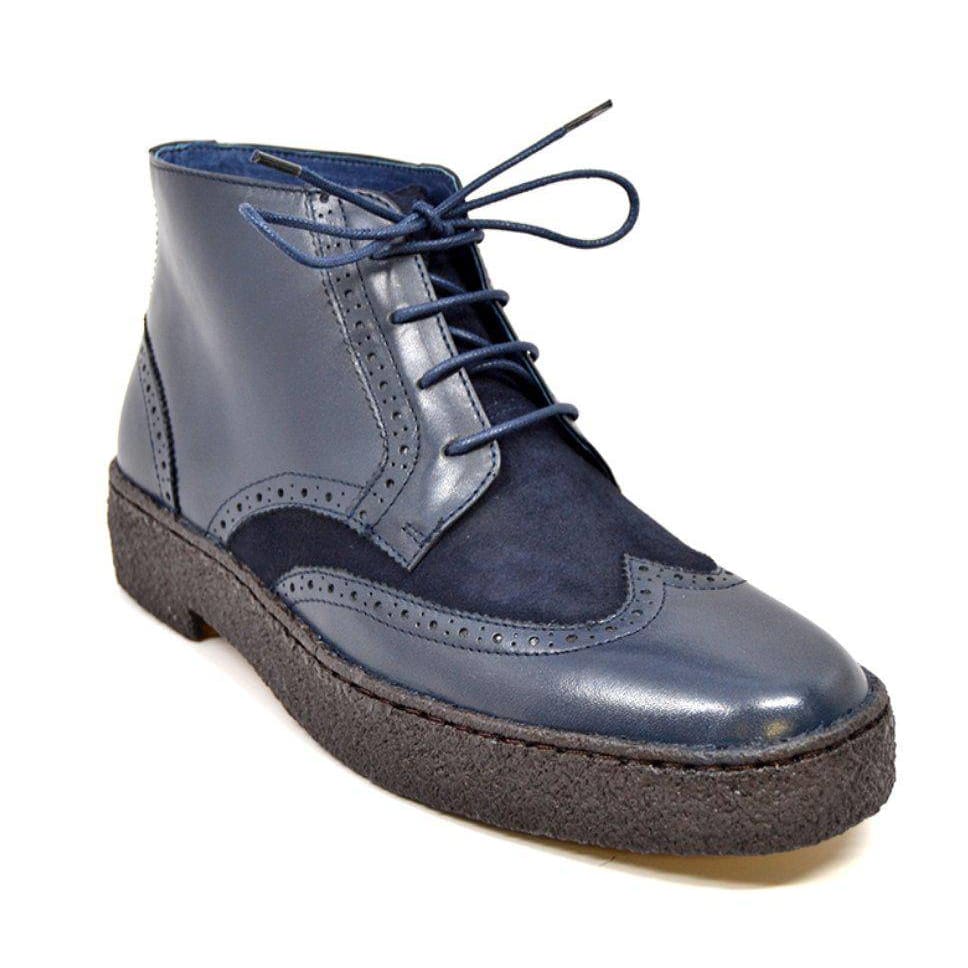 British Walkers Wingtips Limited Edition Men's Black Leather and Suede Chukka Boots - Image 7
