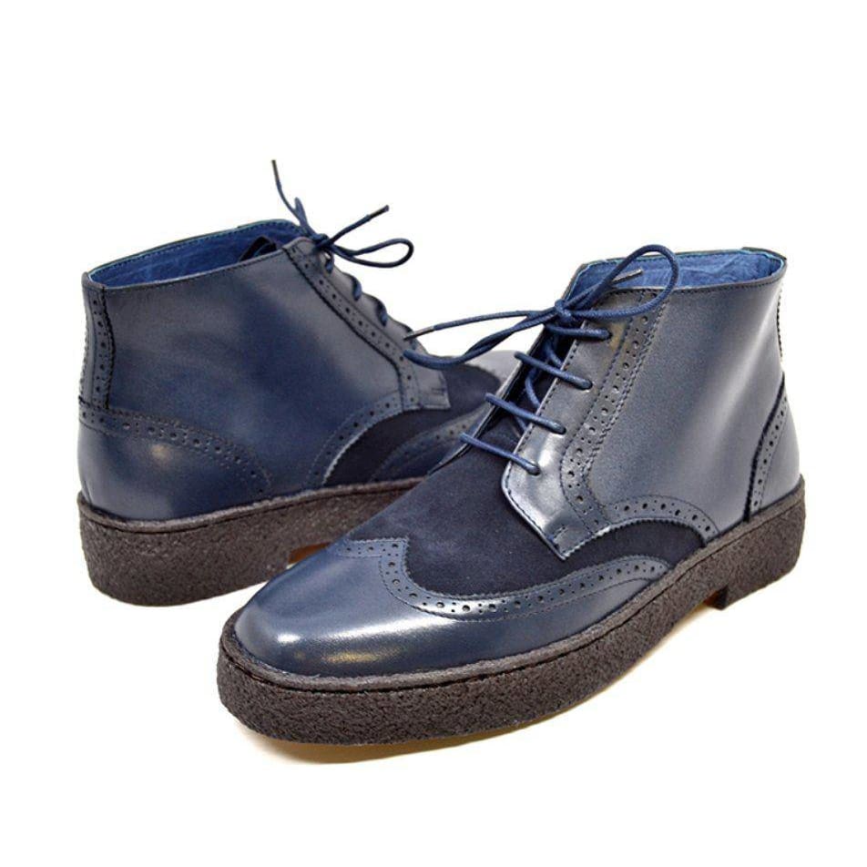 British Walkers Wingtips Limited Edition Men's Black Leather and Suede Chukka Boots - Image 9