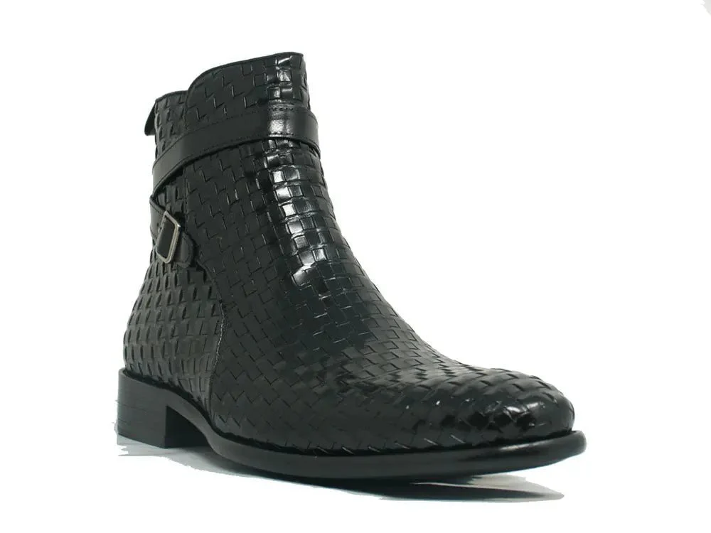 Carrucci Shoes Basket Weave Buckle Boots Calfskin KB886-17X - Image 10